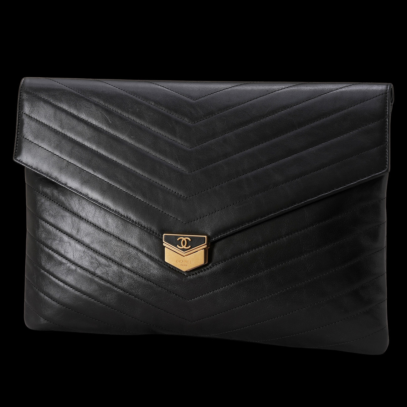 CHANEL(USED)샤넬 시즌 쉐브론 플랩 클러치