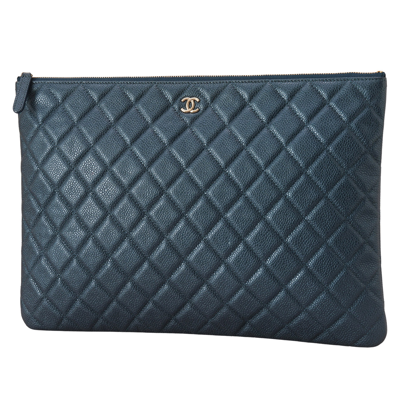 CHANEL(USED)샤넬 캐비어 클러치 라지