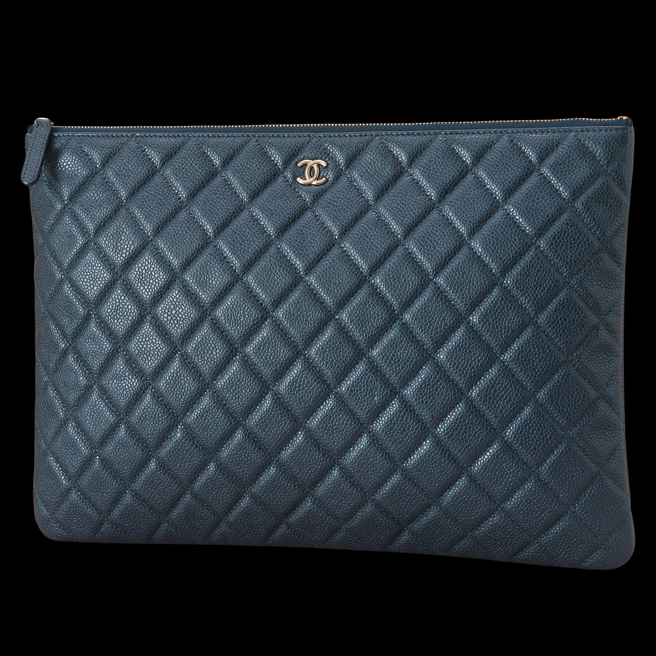 CHANEL(USED)샤넬 캐비어 클러치 라지