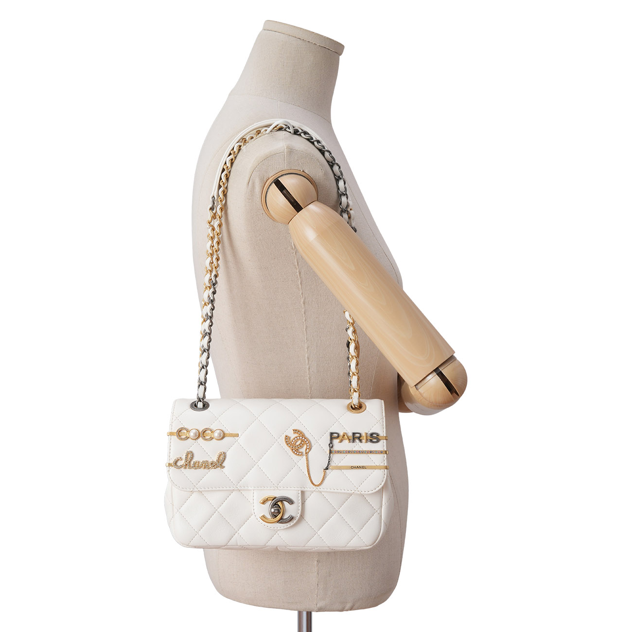 CHANEL(USED)샤넬 시즌 CC로고 체인 플랩 백