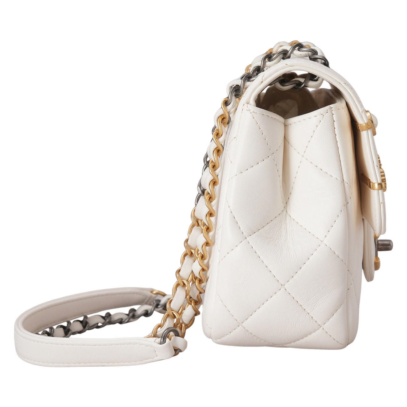 CHANEL(USED)샤넬 시즌 CC로고 체인 플랩 백