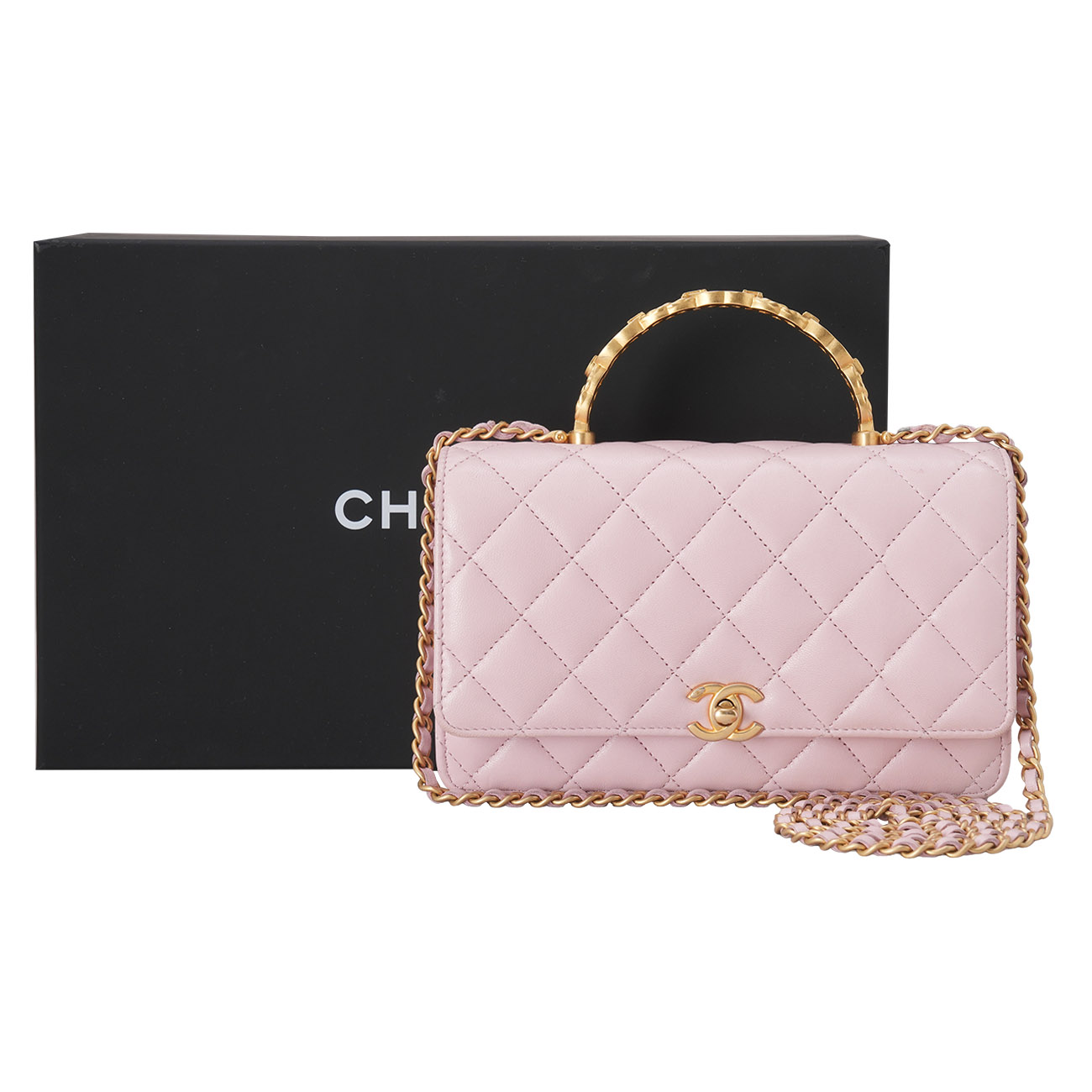 CHANEL(USED)샤넬 AP3944 클래식 레터링 탑핸들 WOC