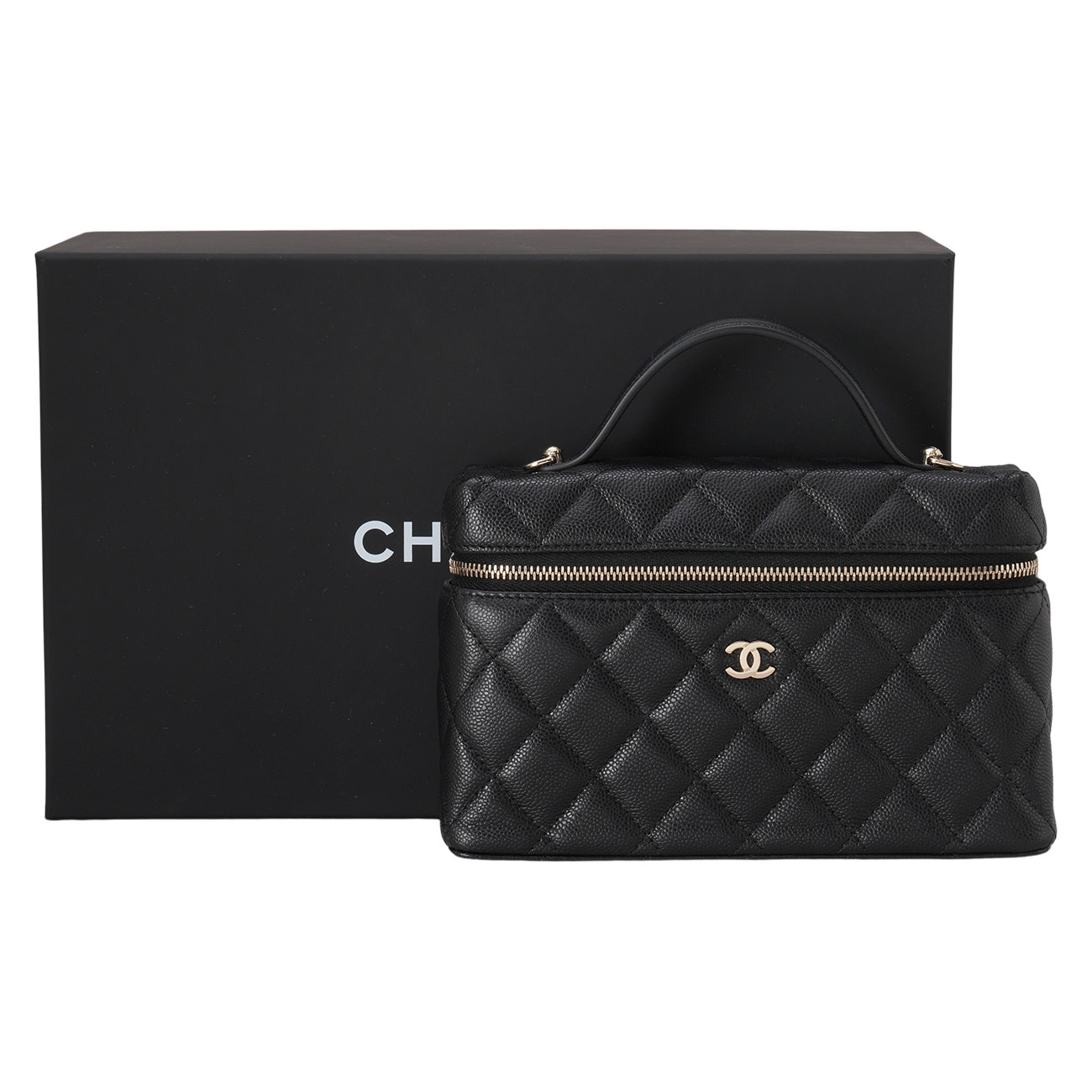 CHANEL(USED)샤넬 AP4385 캐비어 베니티 탑핸들