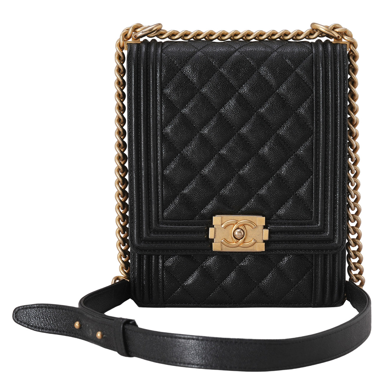 CHANEL(USED)샤넬 AS0130 캐비어 보이 플랩백