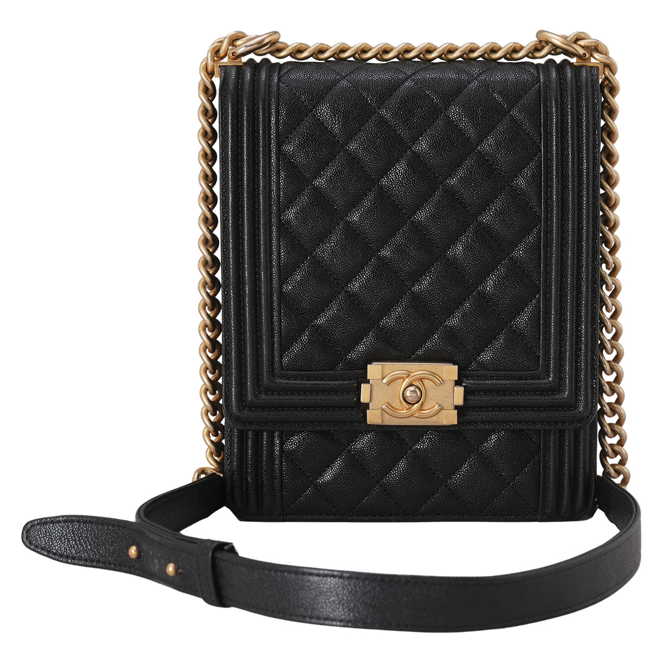 CHANEL(USED)샤넬 AS0130 캐비어 보이 플랩백