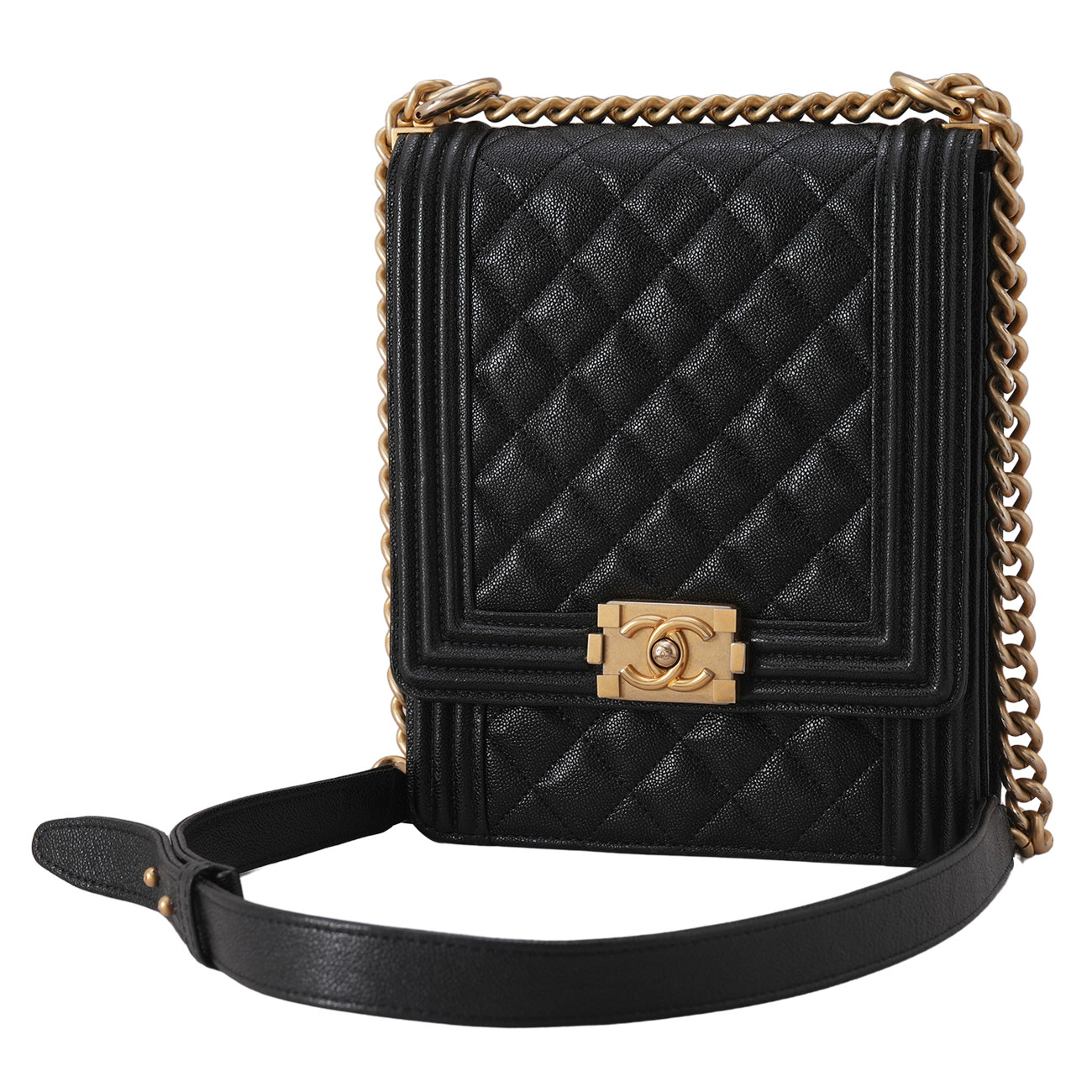 CHANEL(USED)샤넬 AS0130 캐비어 보이 플랩백