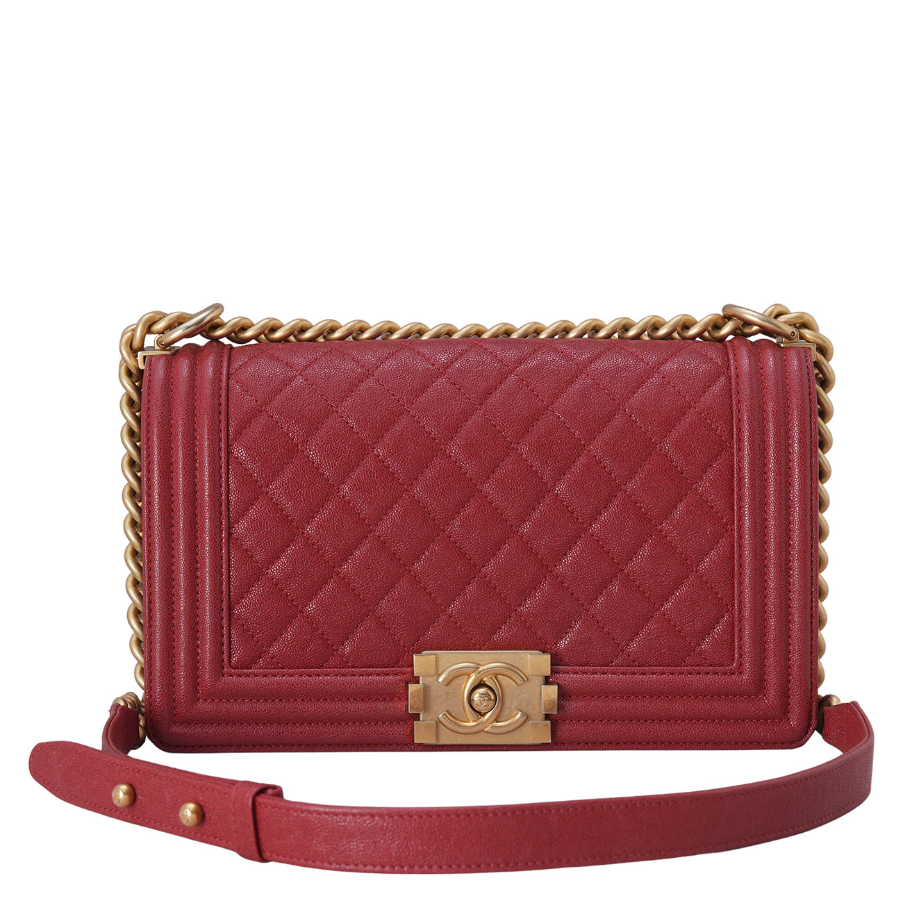 CHANEL(USED)샤넬 캐비어 보이백 미듐