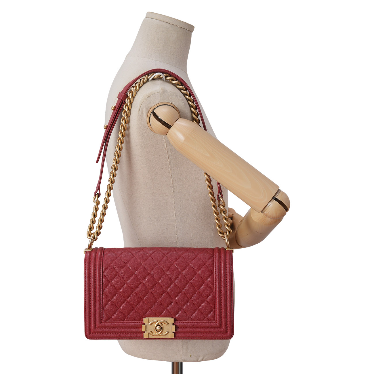 CHANEL(USED)샤넬 캐비어 보이백 미듐