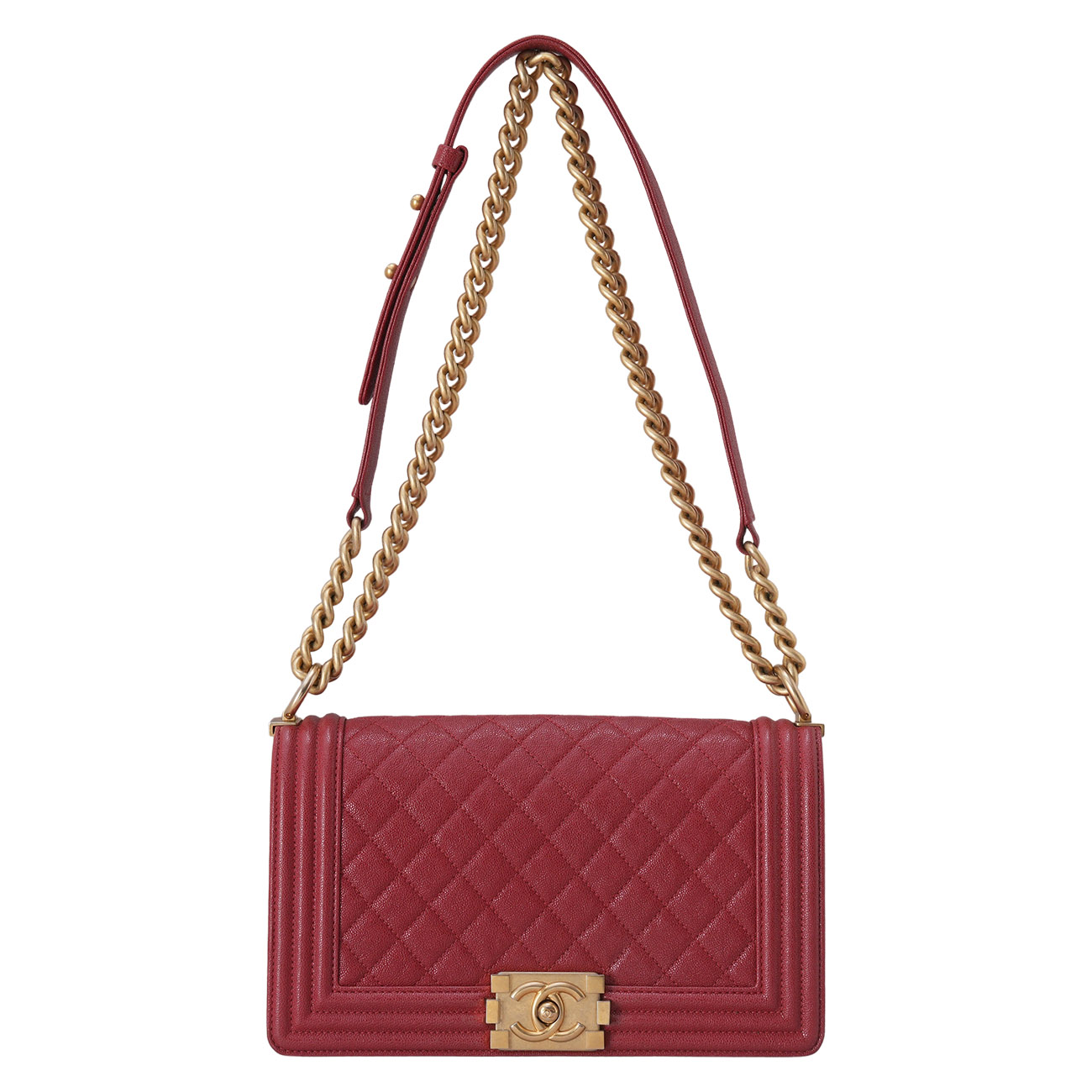 CHANEL(USED)샤넬 캐비어 보이백 미듐