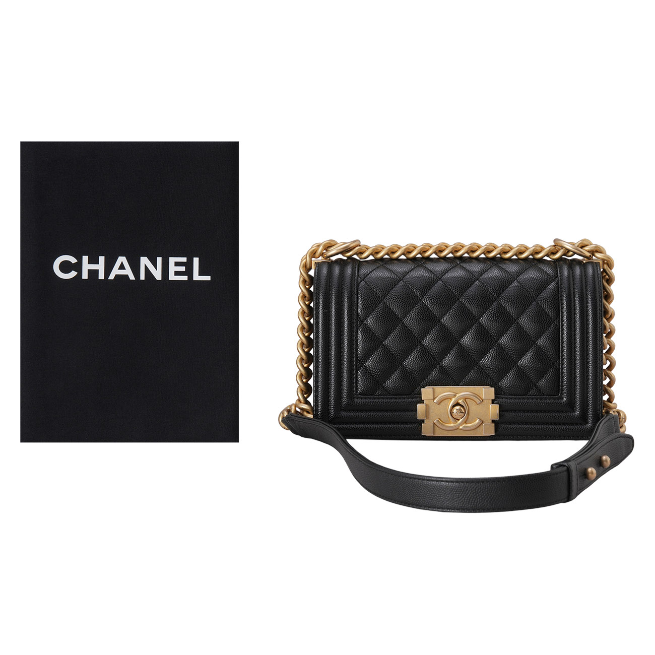 CHANEL(USED)샤넬 캐비어 보이샤넬 스몰 플랩백