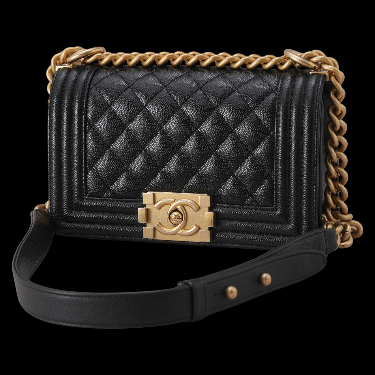 CHANEL(USED)샤넬 캐비어 보이샤넬 스몰 플랩백