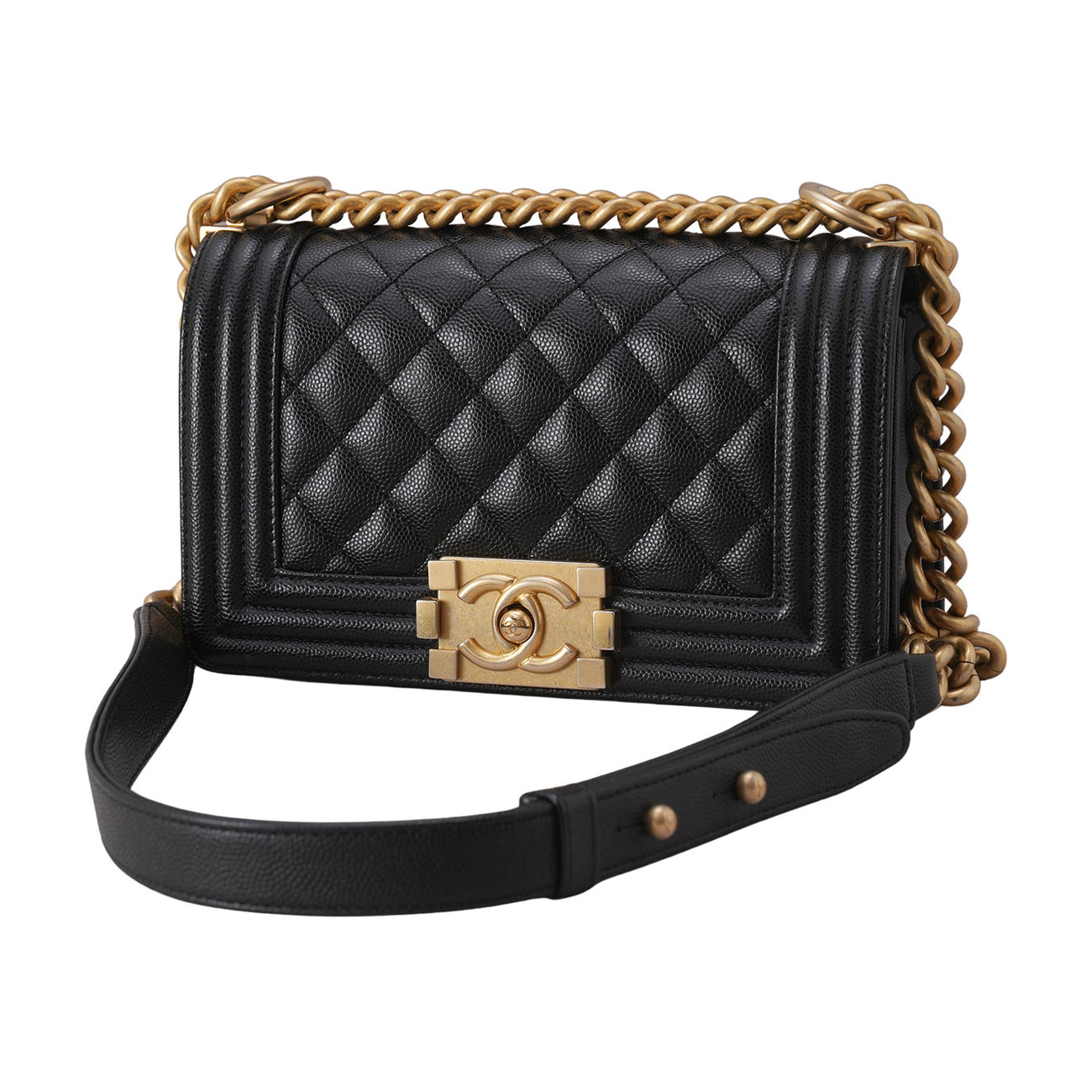 CHANEL(USED)샤넬 캐비어 보이샤넬 스몰 플랩백