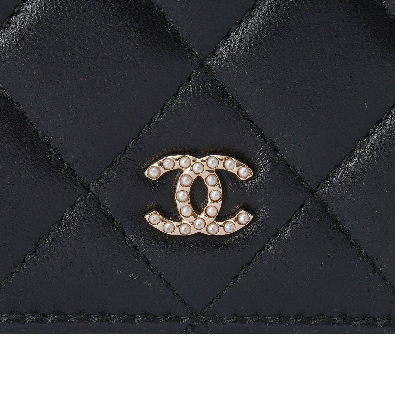 CHANEL(USED)샤넬 시즌 램스킨 진주체인 WOC