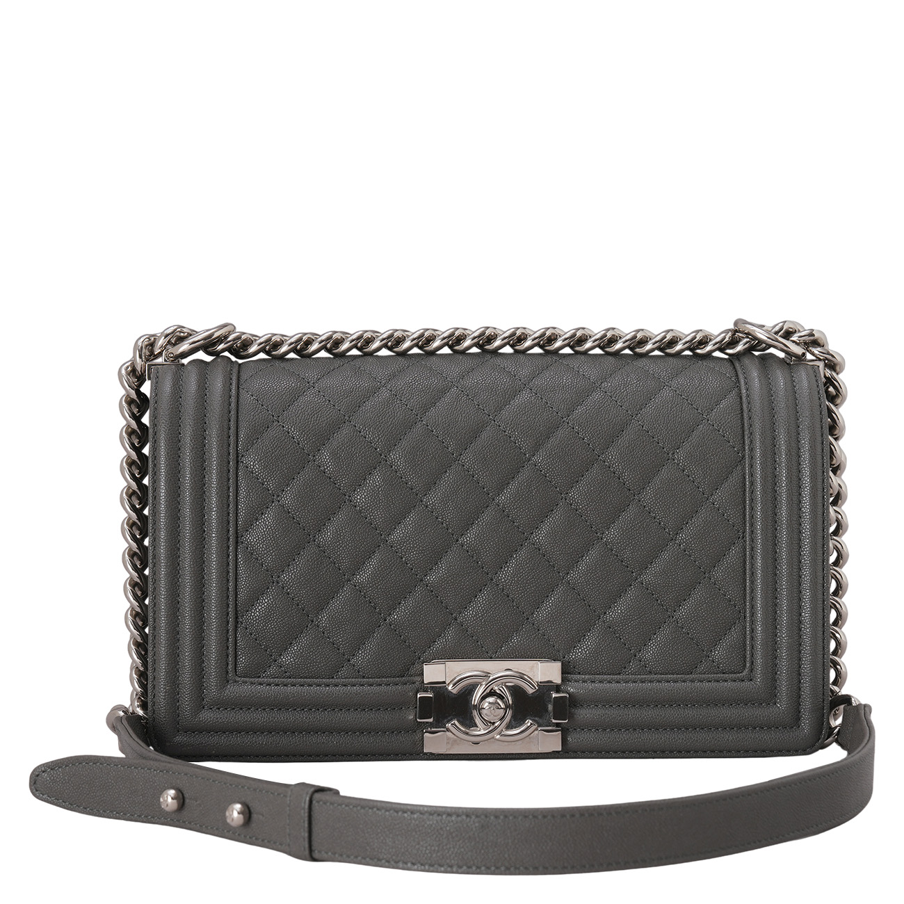 CHANEL(USED)샤넬 캐비어 보이백 미듐