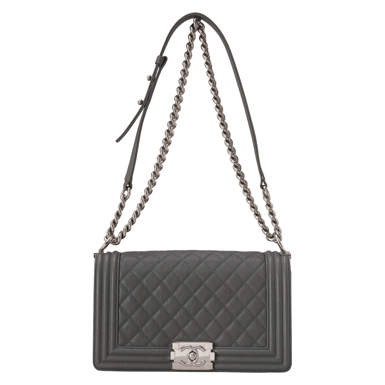 CHANEL(USED)샤넬 캐비어 보이백 미듐