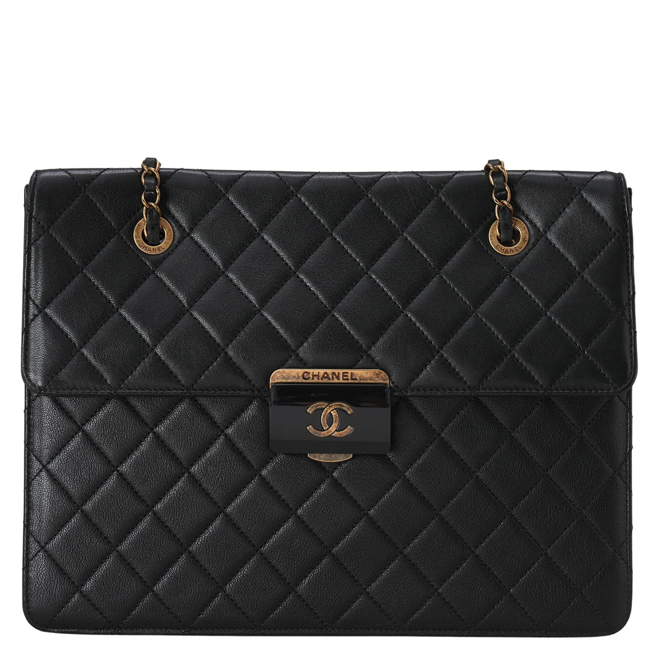 CHANEL(USED)샤넬 A93228 램스킨 뷰티락 체인 쇼퍼백