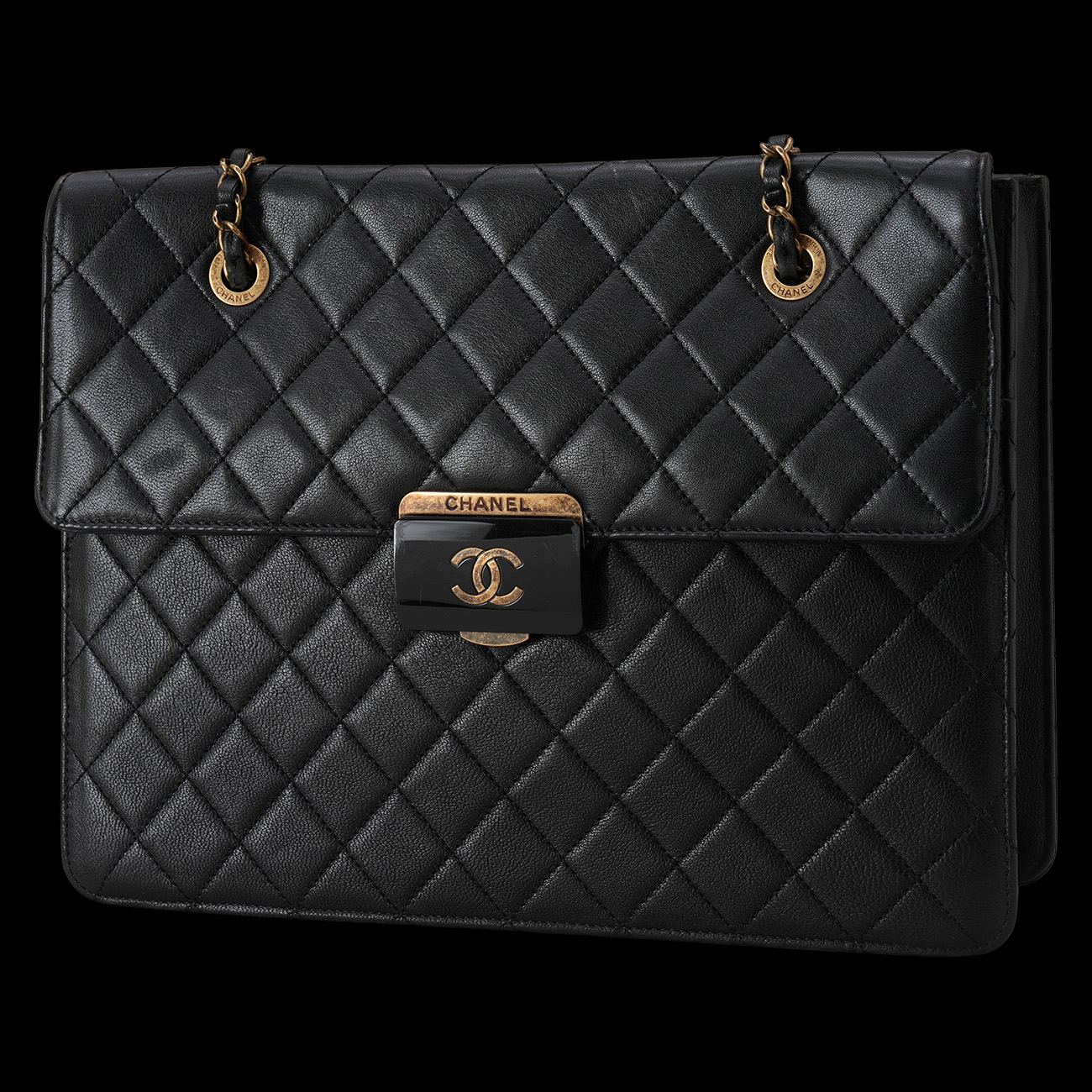 CHANEL(USED)샤넬 A93228 램스킨 뷰티락 체인 쇼퍼백