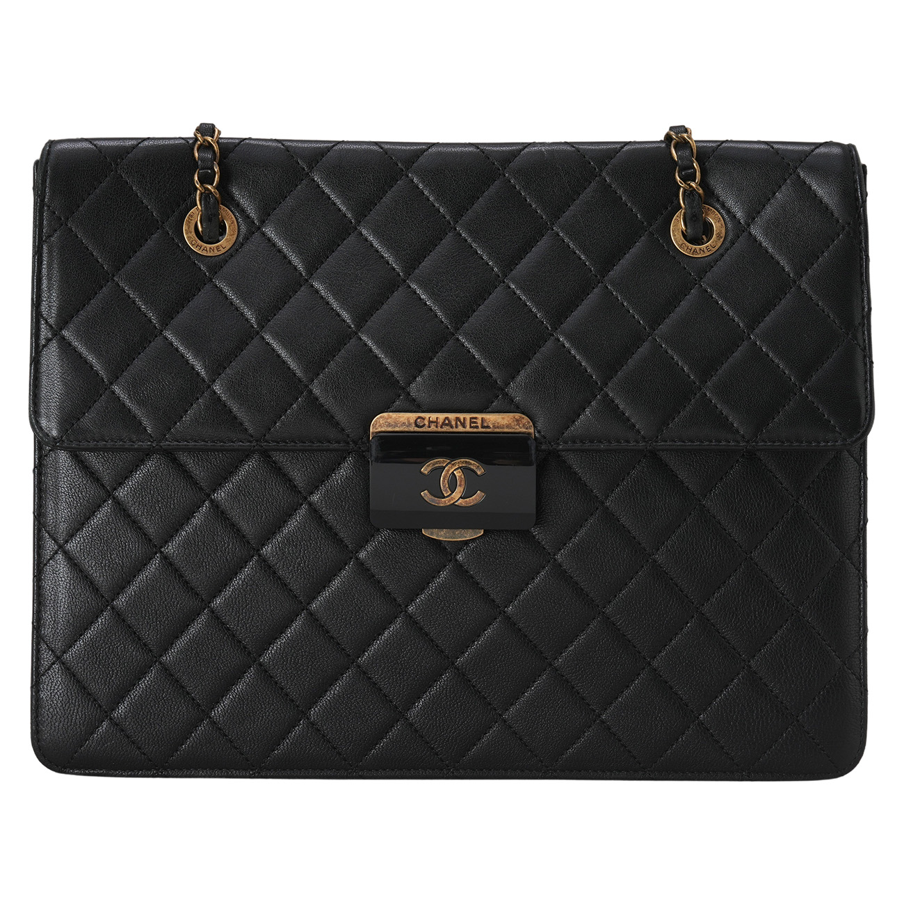 CHANEL(USED)샤넬 A93228 램스킨 뷰티락 체인 쇼퍼백