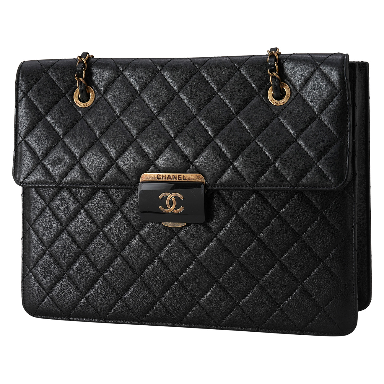 CHANEL(USED)샤넬 A93228 램스킨 뷰티락 체인 쇼퍼백