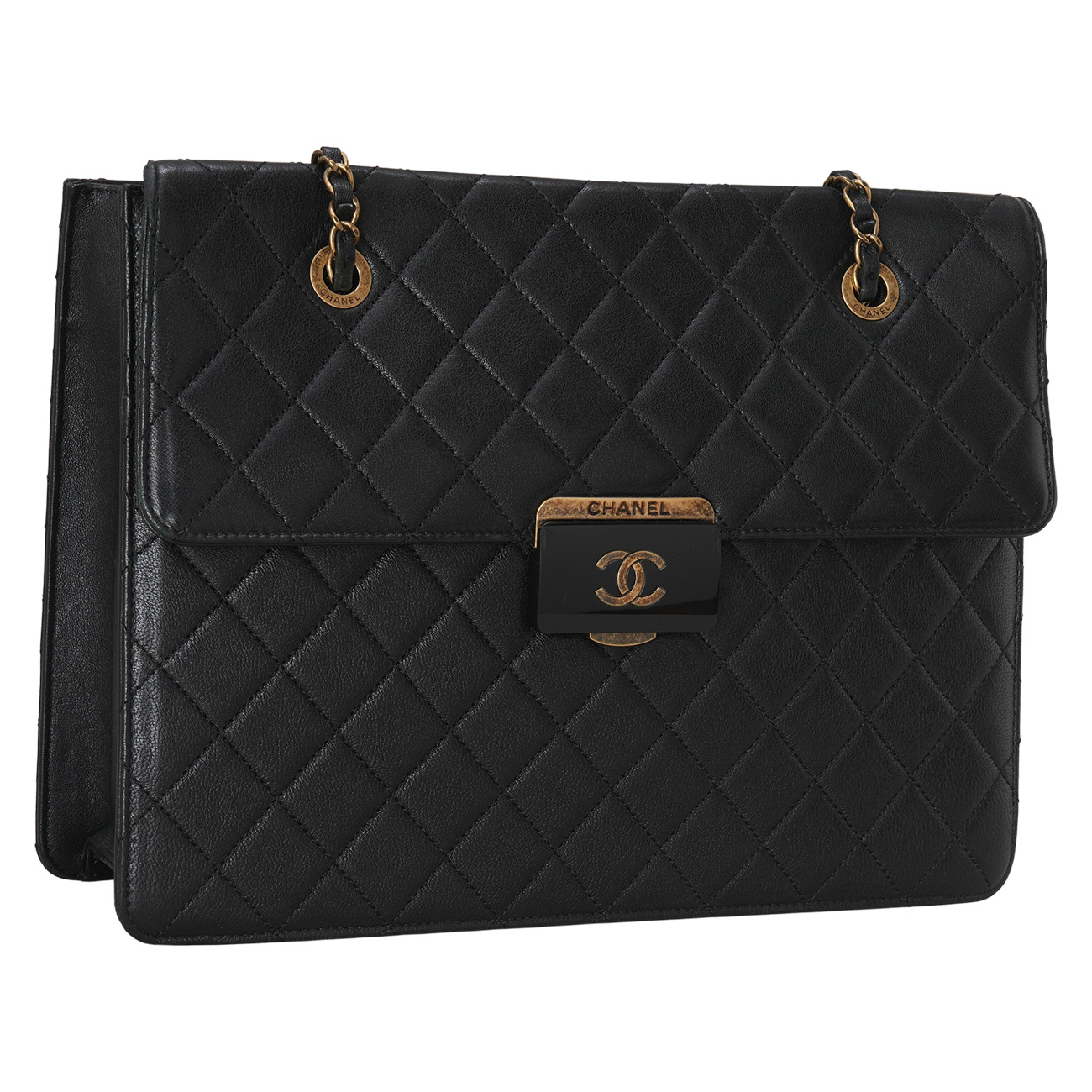 CHANEL(USED)샤넬 A93228 램스킨 뷰티락 체인 쇼퍼백