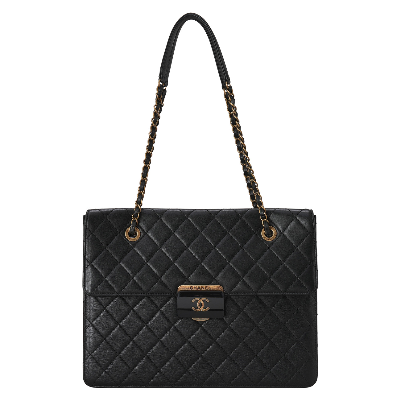 CHANEL(USED)샤넬 A93228 램스킨 뷰티락 체인 쇼퍼백