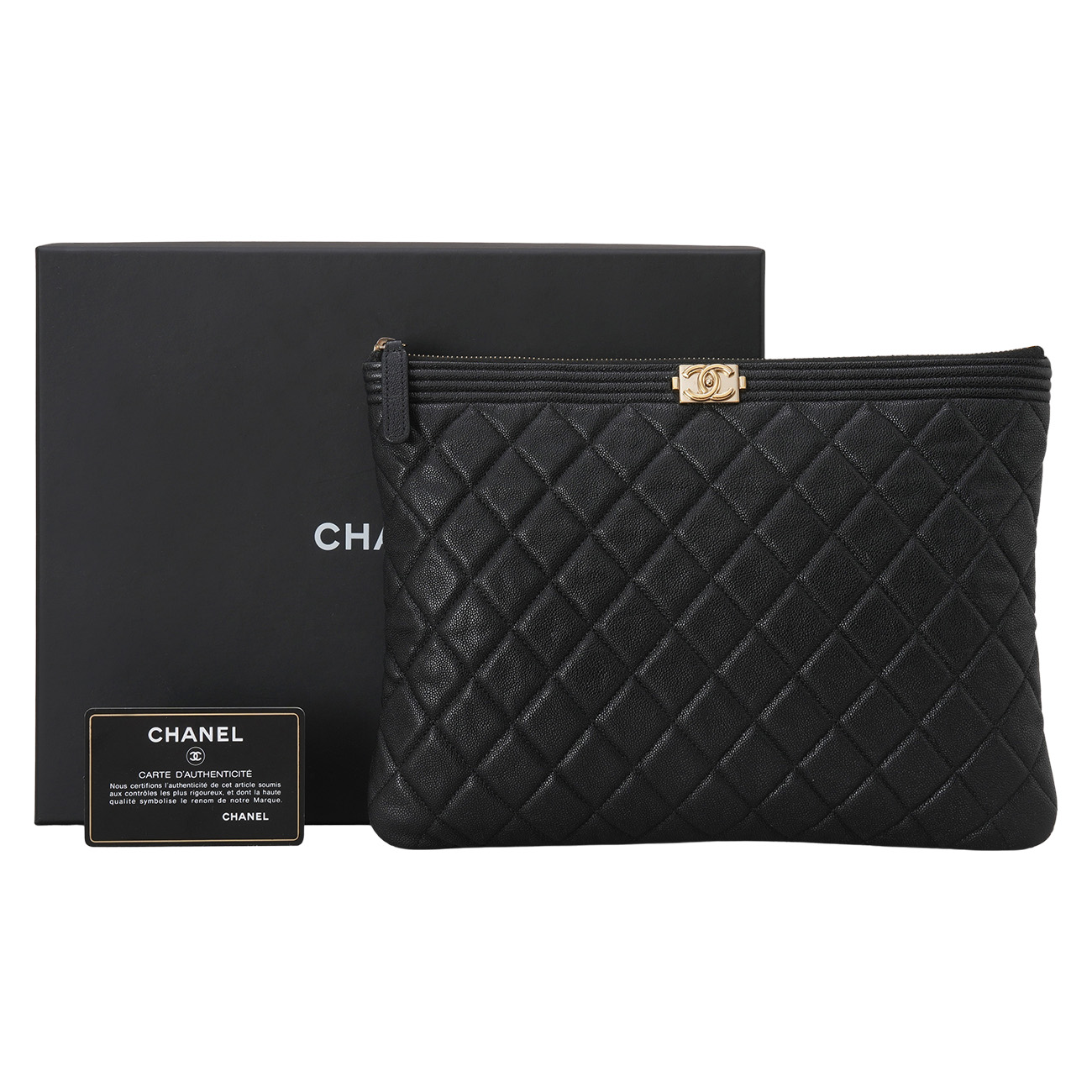CHANEL(USED)샤넬 보이샤넬 클러치 뉴미듐