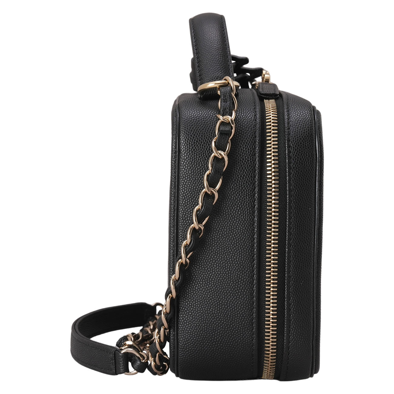 CHANEL(USED)샤넬 캐비어 필리그리 코스메틱 케이스