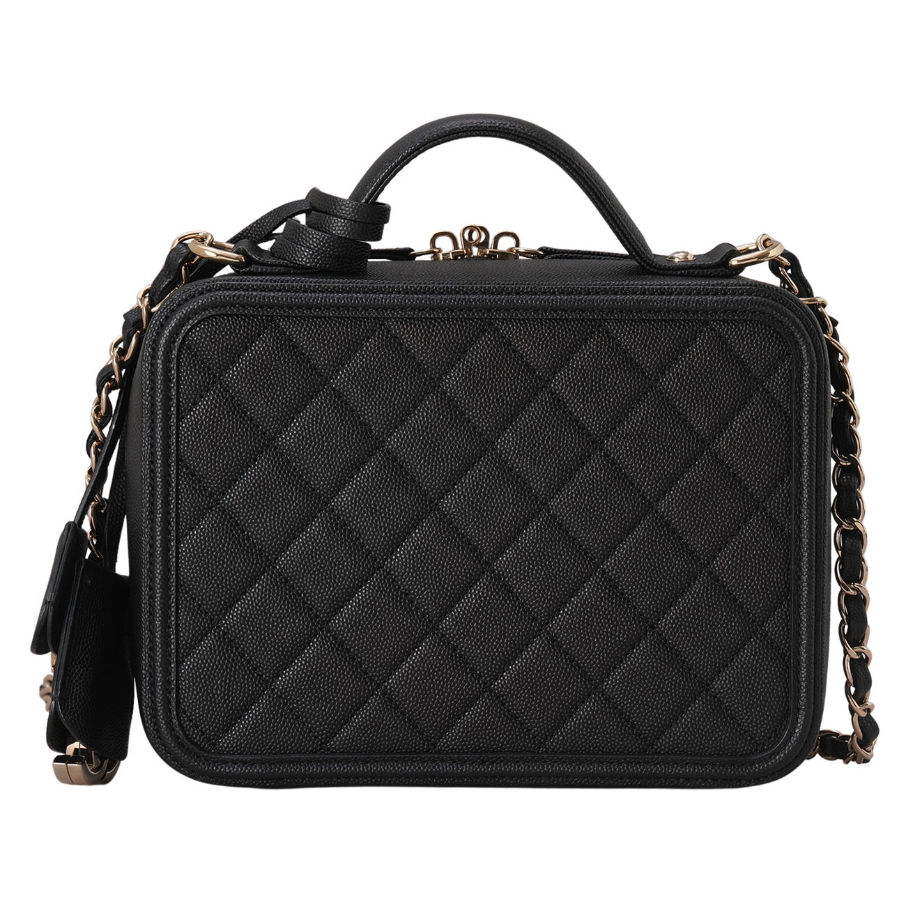 CHANEL(USED)샤넬 캐비어 필리그리 코스메틱 케이스