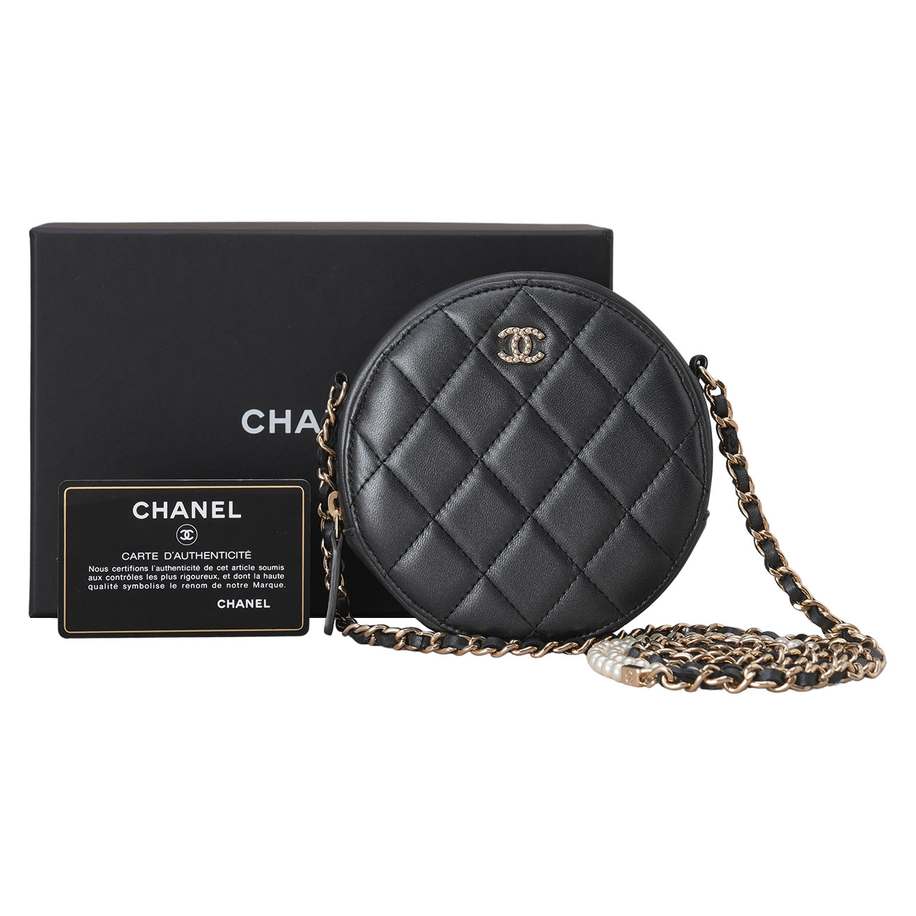 CHANEL(USED)샤넬 램스킨 탬버린 체인백