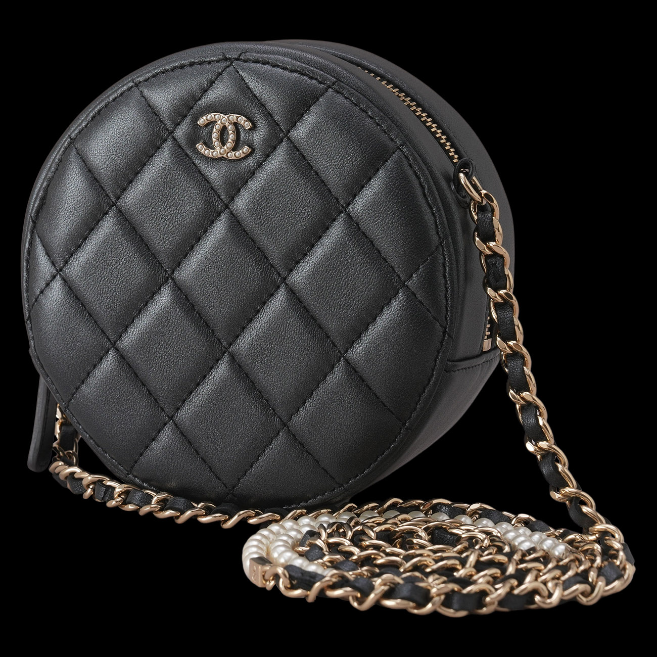 CHANEL(USED)샤넬 램스킨 탬버린 체인백