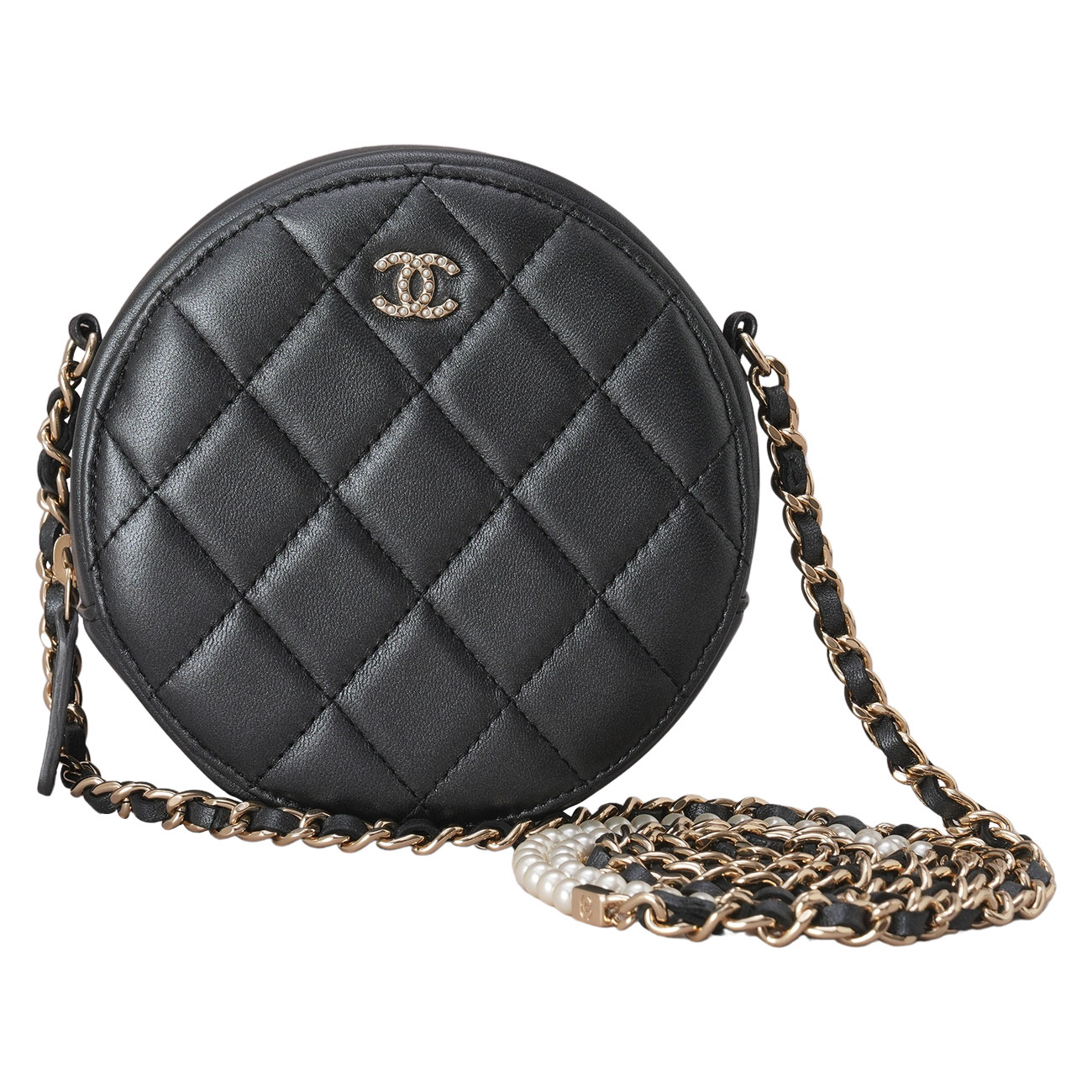CHANEL(USED)샤넬 램스킨 탬버린 체인백