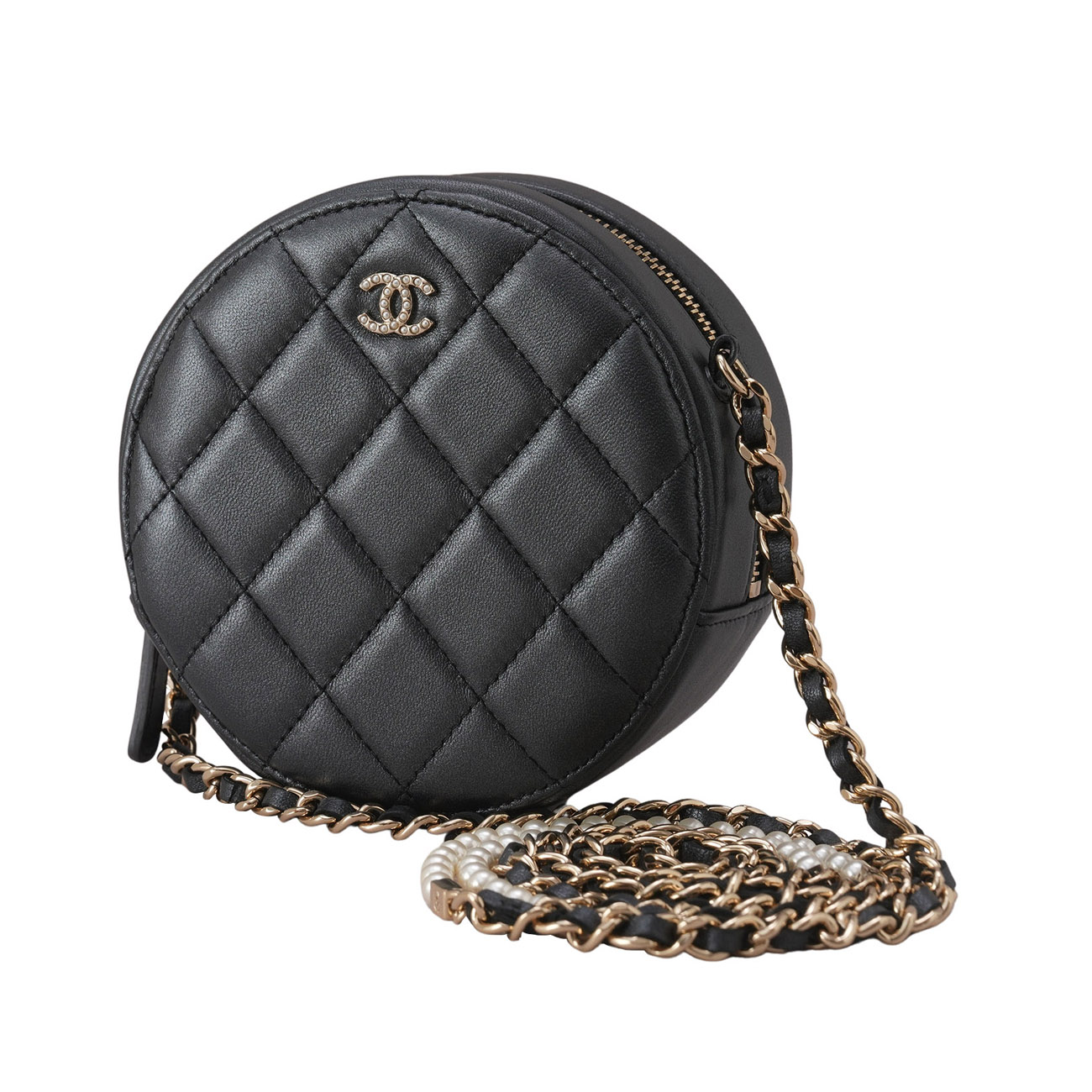 CHANEL(USED)샤넬 램스킨 탬버린 체인백