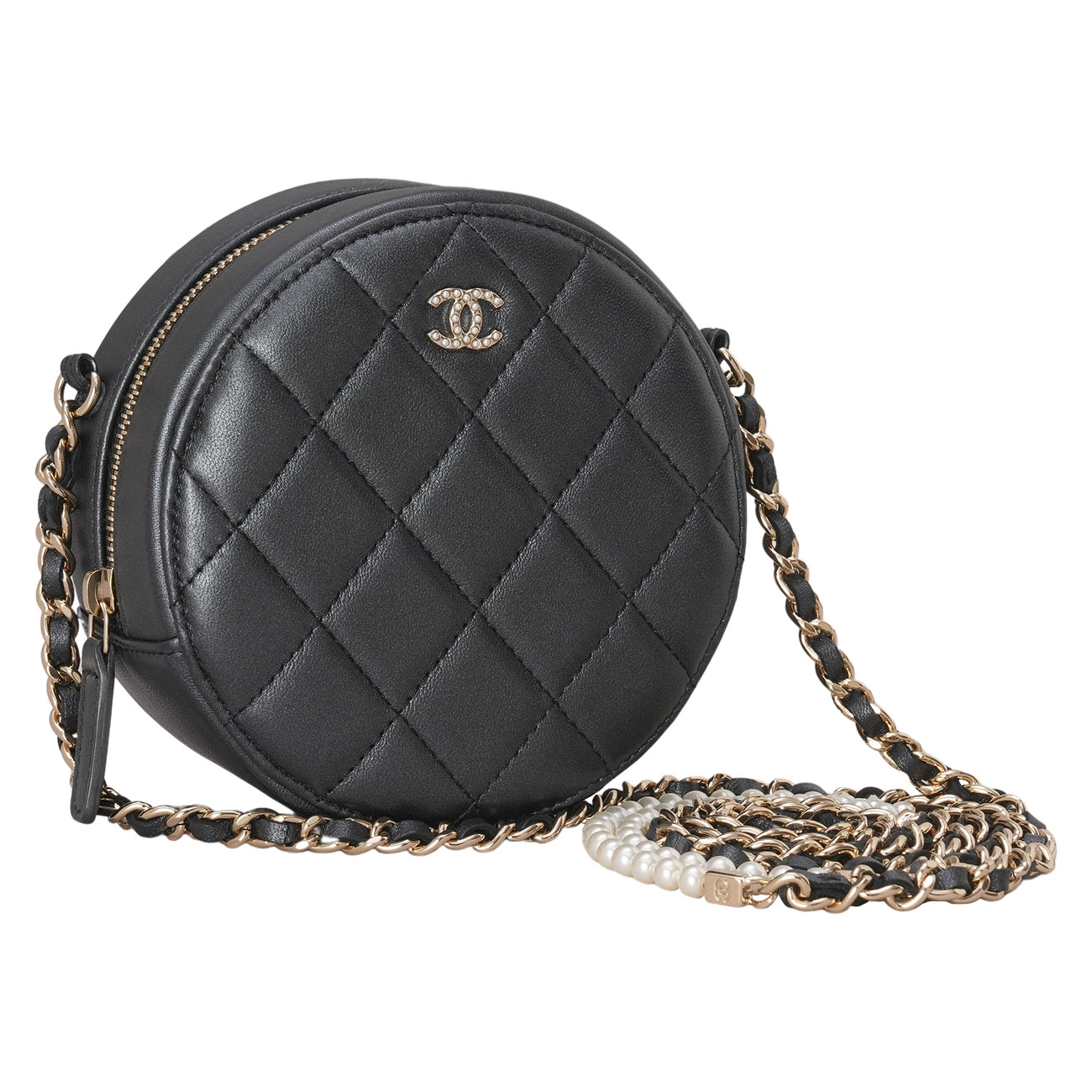 CHANEL(USED)샤넬 램스킨 탬버린 체인백