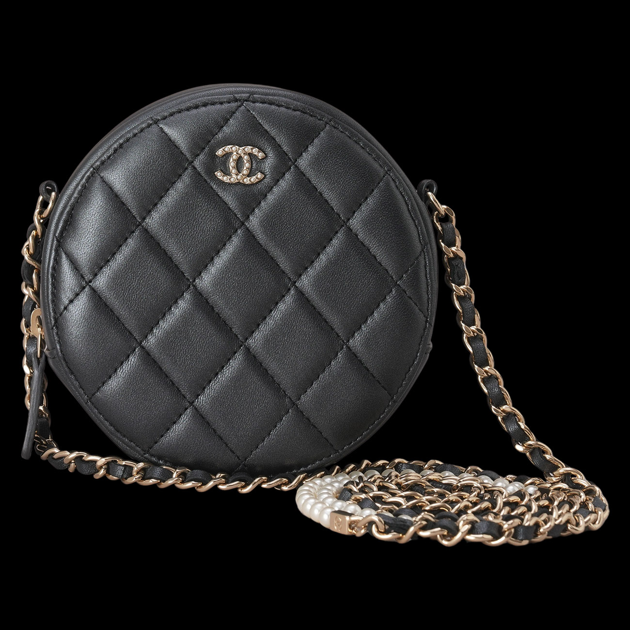 CHANEL(USED)샤넬 램스킨 탬버린 체인백