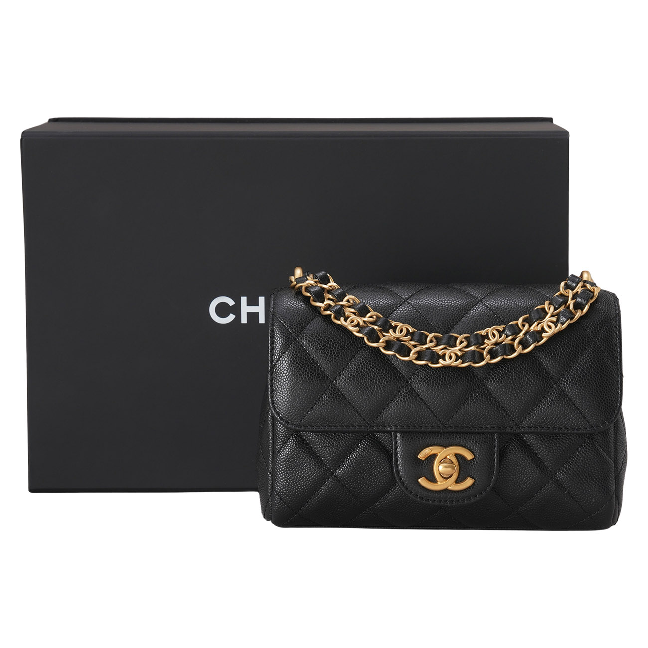CHANEL(USED)샤넬 AS5239 캐비어 미니 체인 플랩백