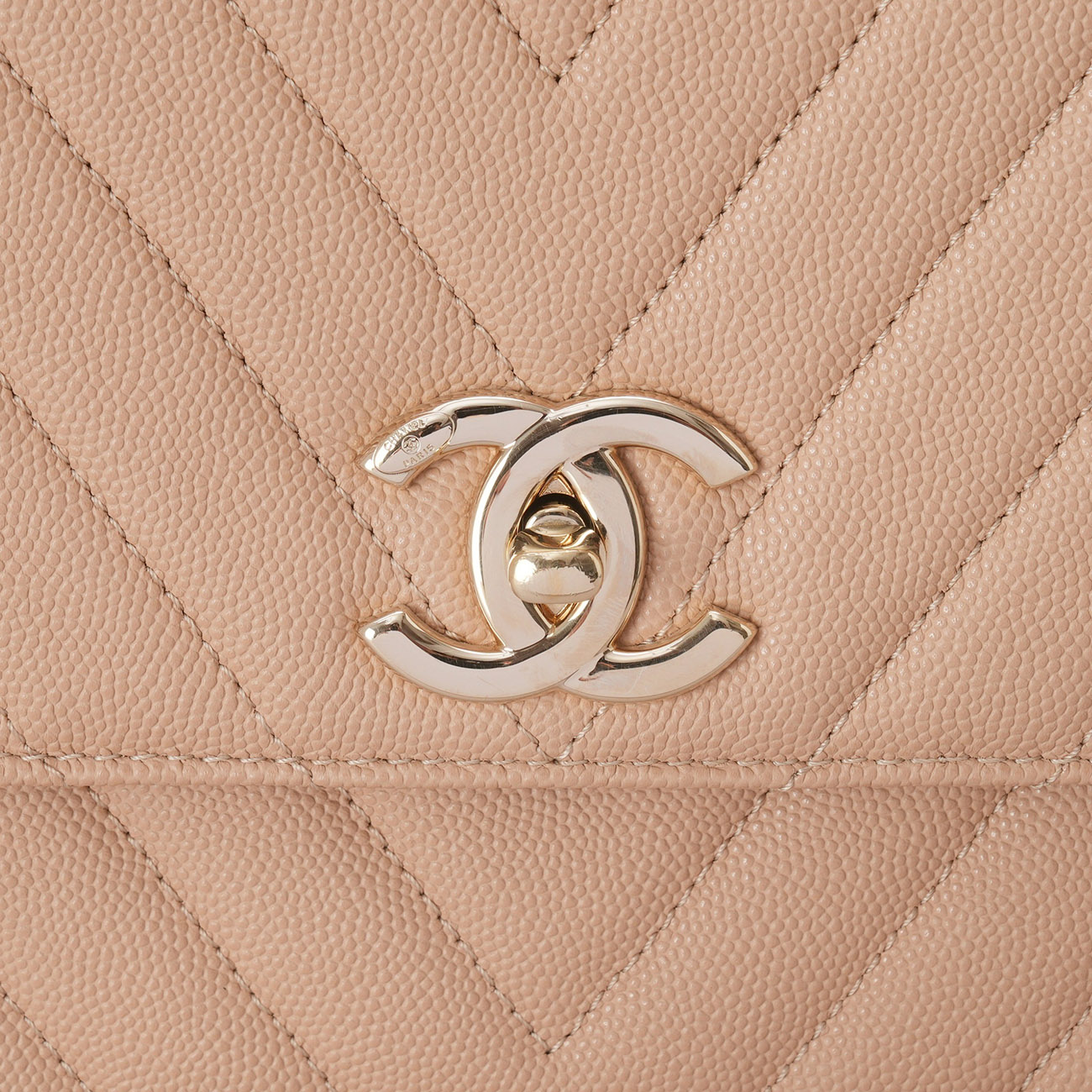 CHANEL(USED)샤넬 캐비어 쉐브론 코코핸들 28