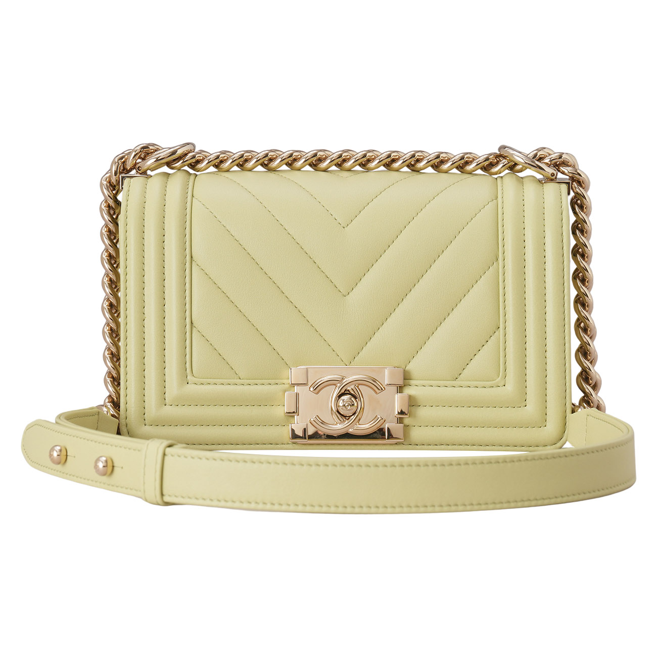 CHANEL(USED)샤넬 A67085 보이샤넬 쉐브론 스몰 체인 플랩백