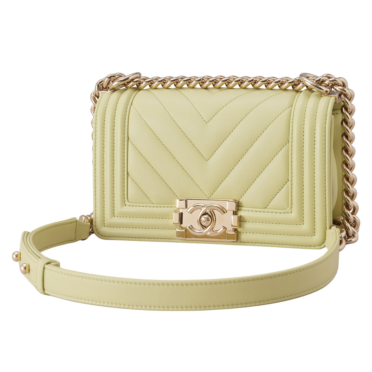 CHANEL(USED)샤넬 A67085 보이샤넬 쉐브론 스몰 체인 플랩백