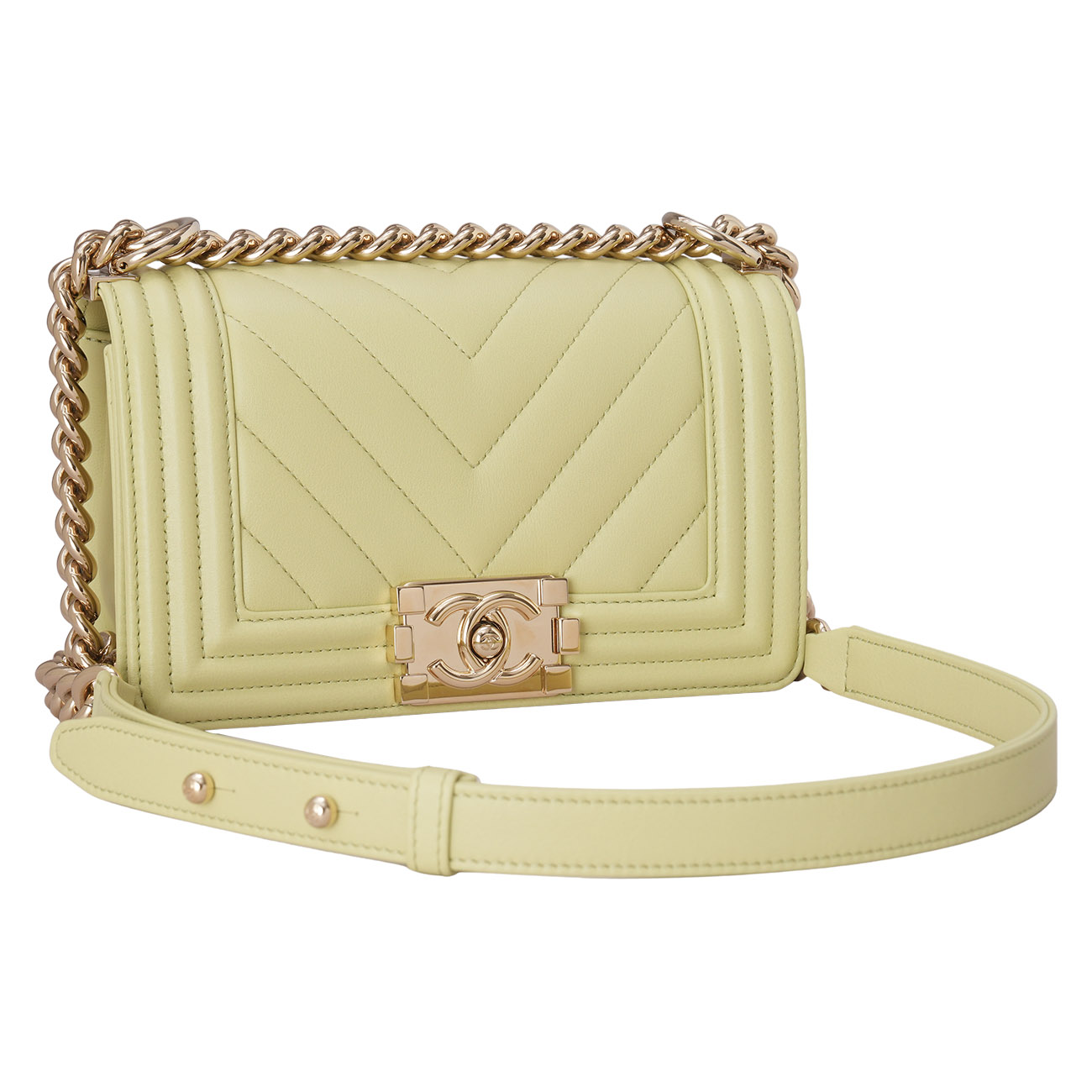 CHANEL(USED)샤넬 A67085 보이샤넬 쉐브론 스몰 체인 플랩백