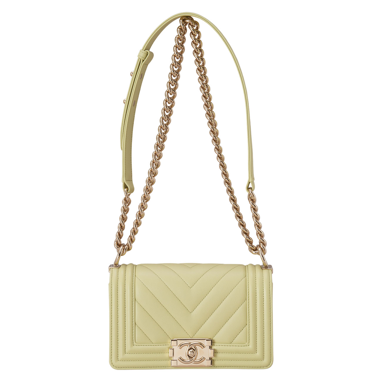 CHANEL(USED)샤넬 A67085 보이샤넬 쉐브론 스몰 체인 플랩백