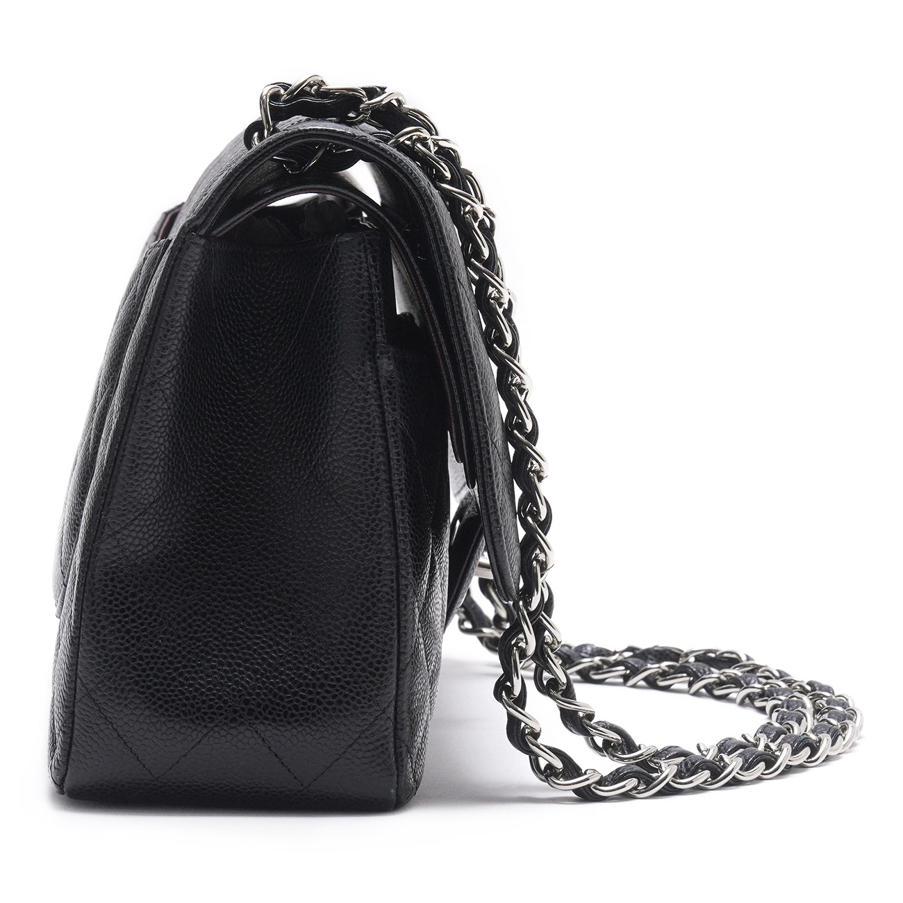 CHANEL(USED)샤넬 클래식 라지 플랩백 블랙 은장