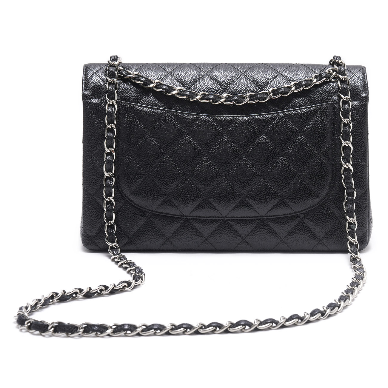 CHANEL(USED)샤넬 클래식 라지 플랩백 블랙 은장