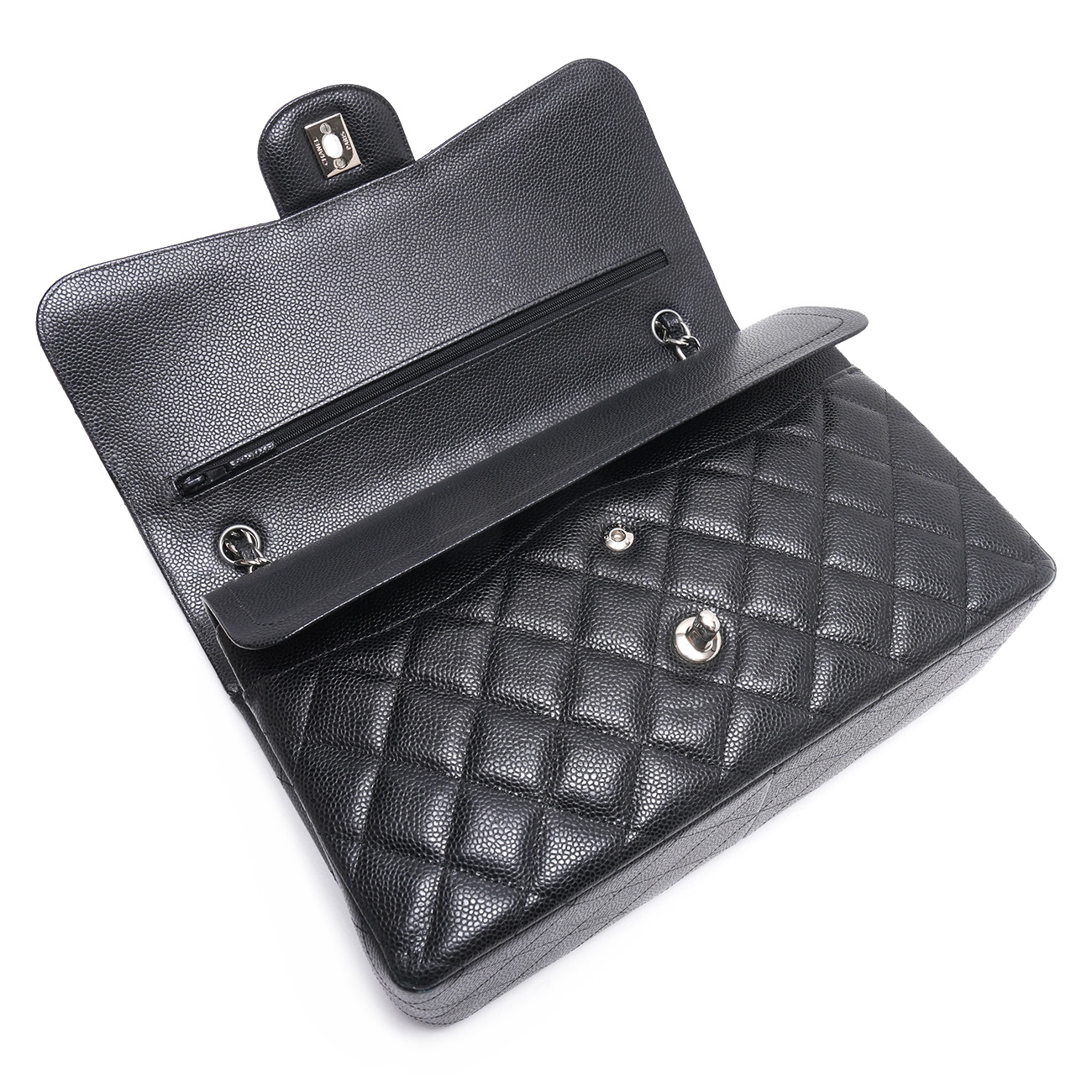 CHANEL(USED)샤넬 클래식 라지 플랩백 블랙 은장