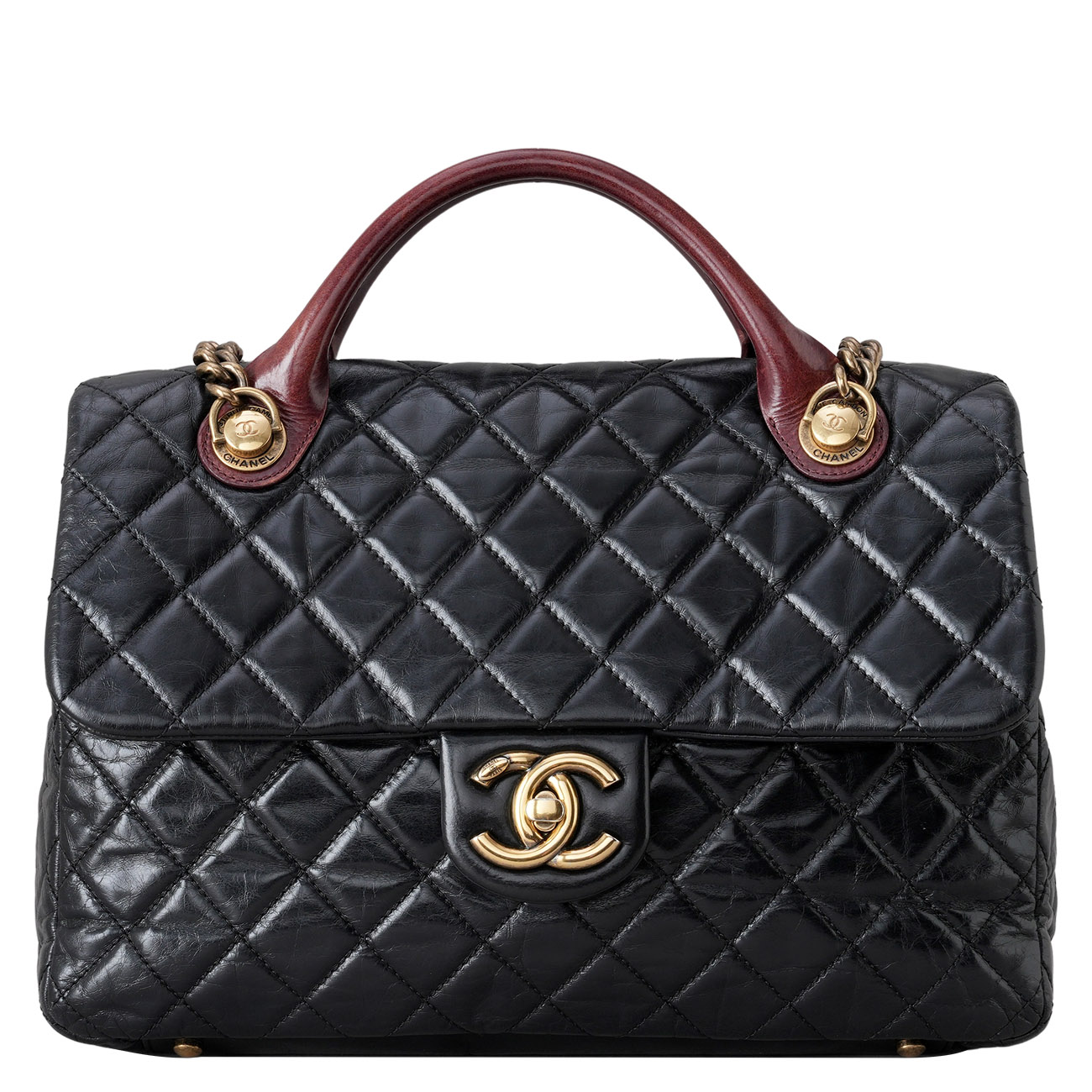 CHANEL(USED)샤넬 시즌 CC로고 스퀘어 토트 겸 숄더백