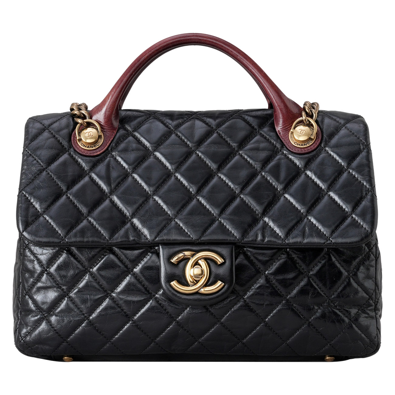 CHANEL(USED)샤넬 시즌 CC로고 스퀘어 토트 겸 숄더백