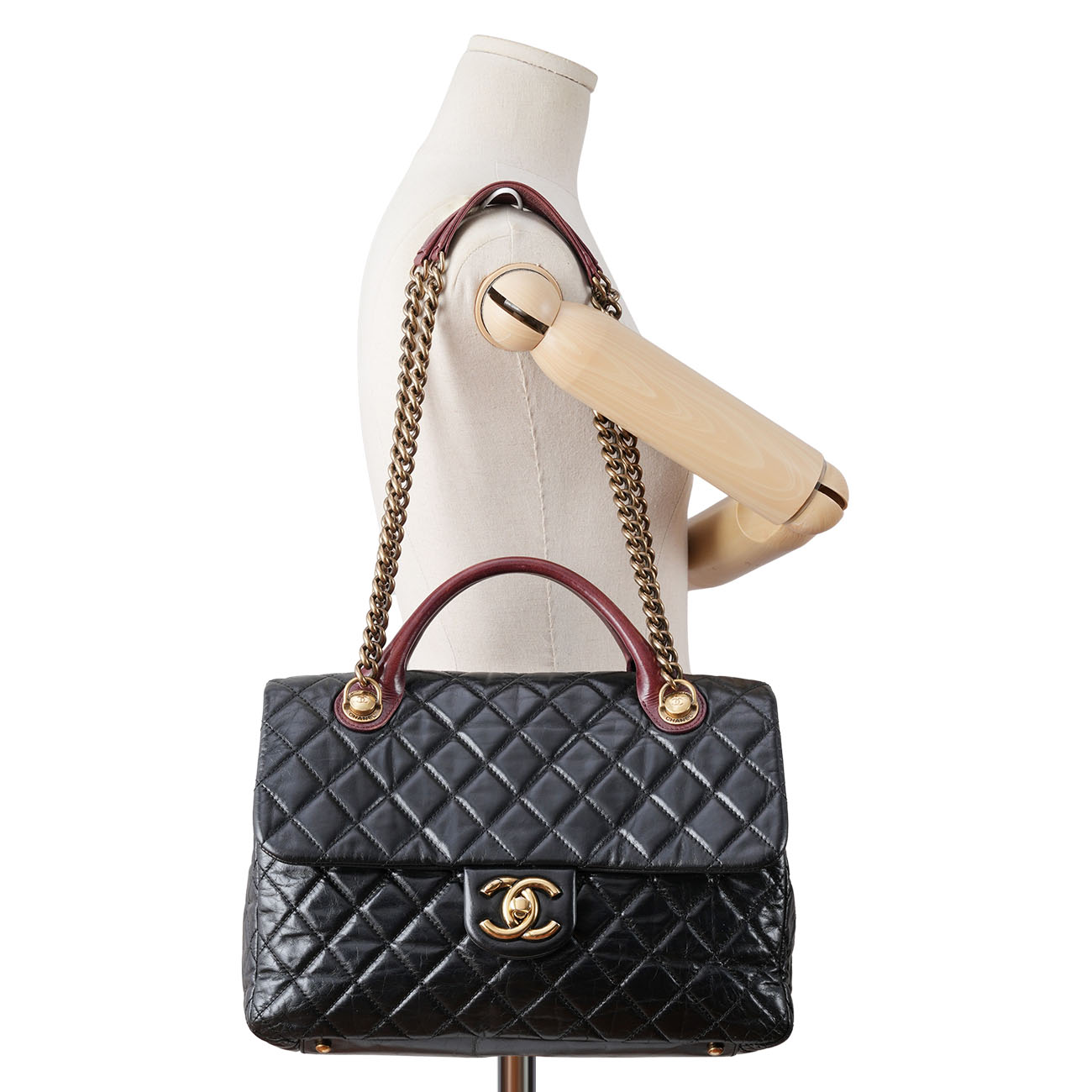 CHANEL(USED)샤넬 시즌 CC로고 스퀘어 토트 겸 숄더백