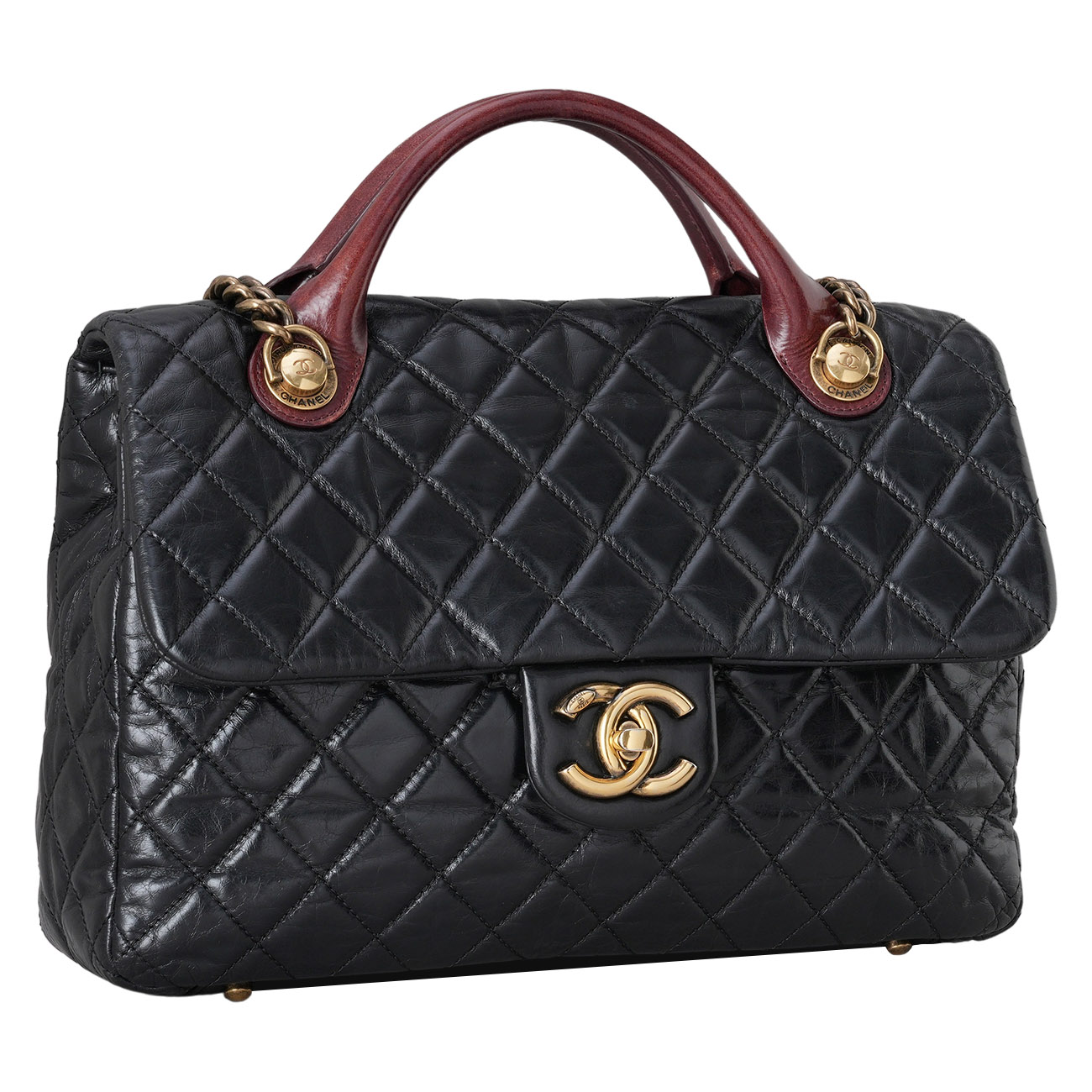 CHANEL(USED)샤넬 시즌 CC로고 스퀘어 토트 겸 숄더백