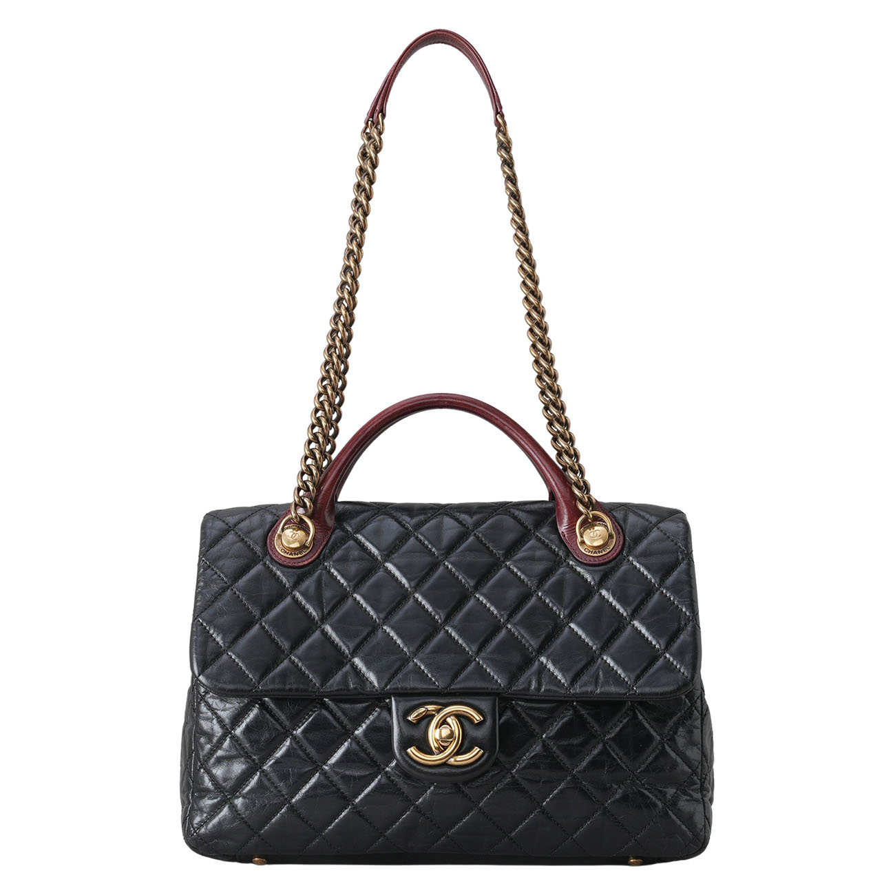 CHANEL(USED)샤넬 시즌 CC로고 스퀘어 토트 겸 숄더백