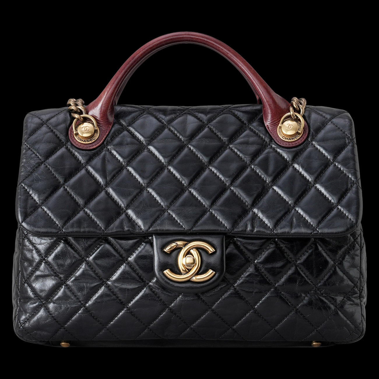 CHANEL(USED)샤넬 시즌 CC로고 스퀘어 토트 겸 숄더백