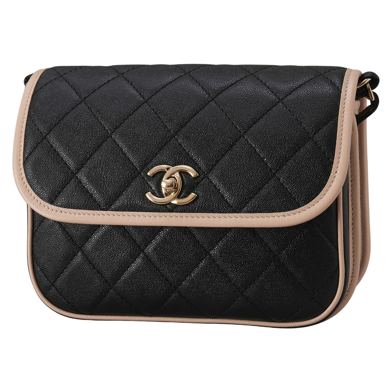 CHANEL(USED)샤넬 AS2447 캐비어 CC로고 메신저 백